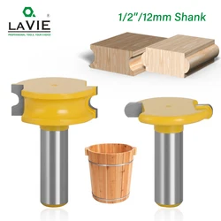 LAVIE-Shank Canoa Flauta e Bead Router Bit Set, tungstênio, liga de cobalto, cortador de madeira, fresa Bits, 12mm, 1/2 