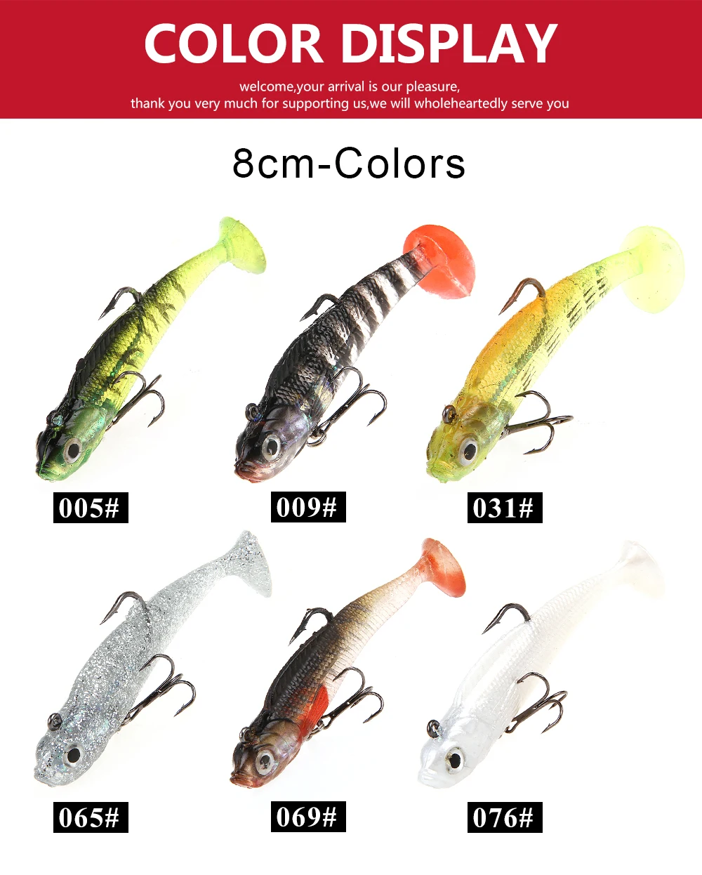 NGB 1 Stück 8/10CM 9g/21,5g Weicher Köder Jig Angelköder Fisch-Swimbait Dreifachhaken Angelhaken Angelzubehör – Detail 7