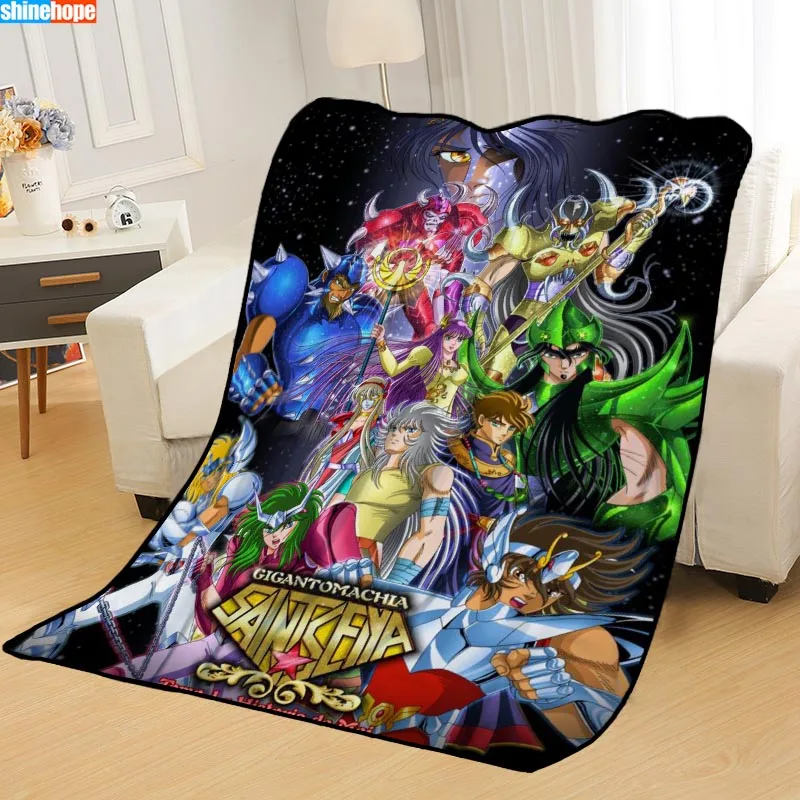 

New Arrival Saint Seiya Blankets Printing Soft Nap Blanket On Home/Sofa/Office Portable Travel Cover Blanket