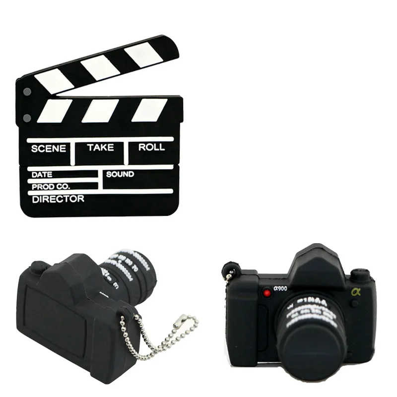 Cartoon Movie Clapperboard USB Flash Drive 8G 16G Camera USB2.0 Pendrive Cute Film Memory Stick 64GB Pen Drive USB Flash Memoria