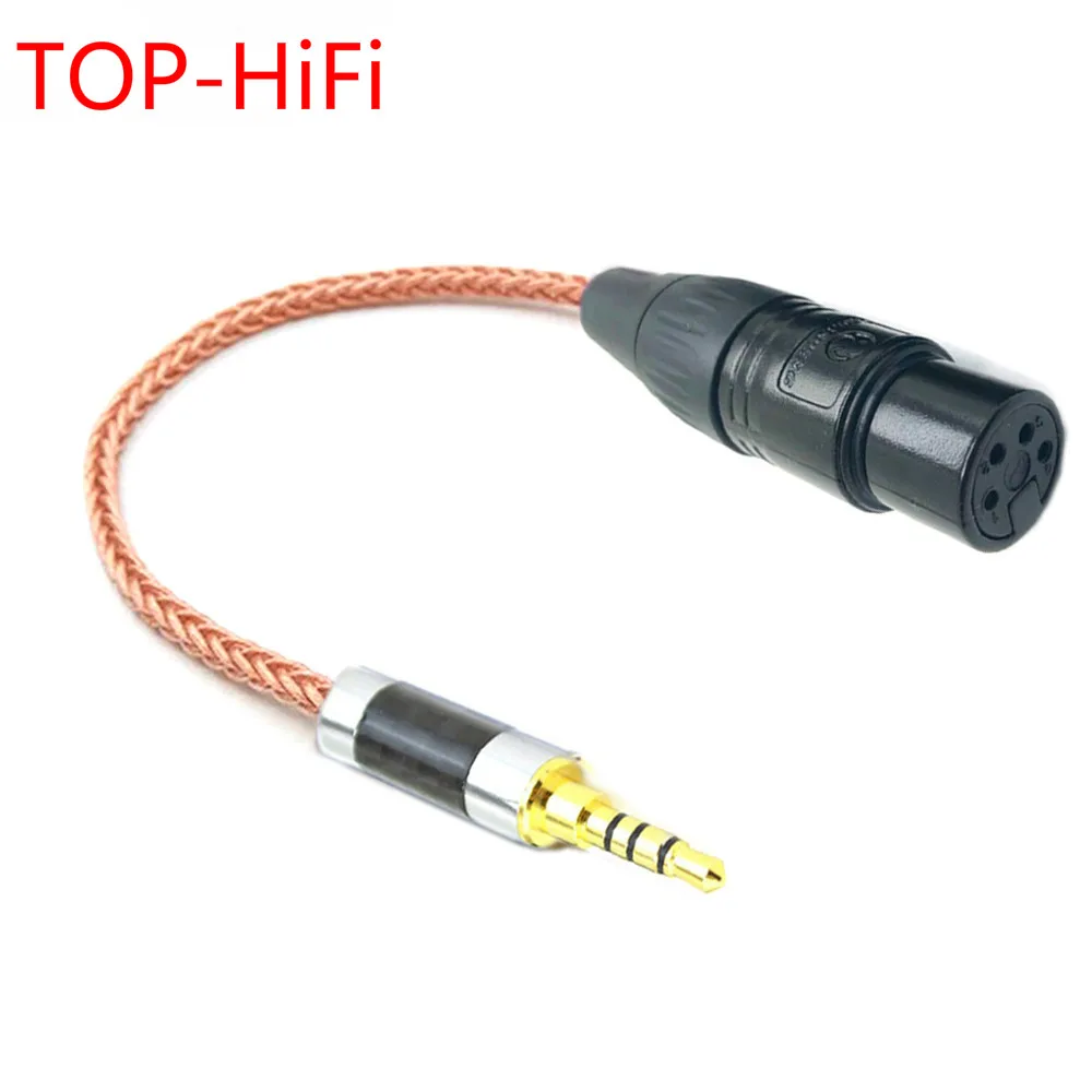 

TOP-HiFi однокристальный медный 3,5 мм TRRS сбалансированный штекер к 4pin XLR сбалансированный женский аудиоадаптер кабель 3,5 мм к XLR