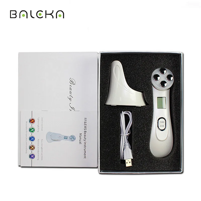 Free shipping Facial Beauty Massage Instrument Radio Frequency Device Micro-Current Color Light Quantum Sr Beautification Tool