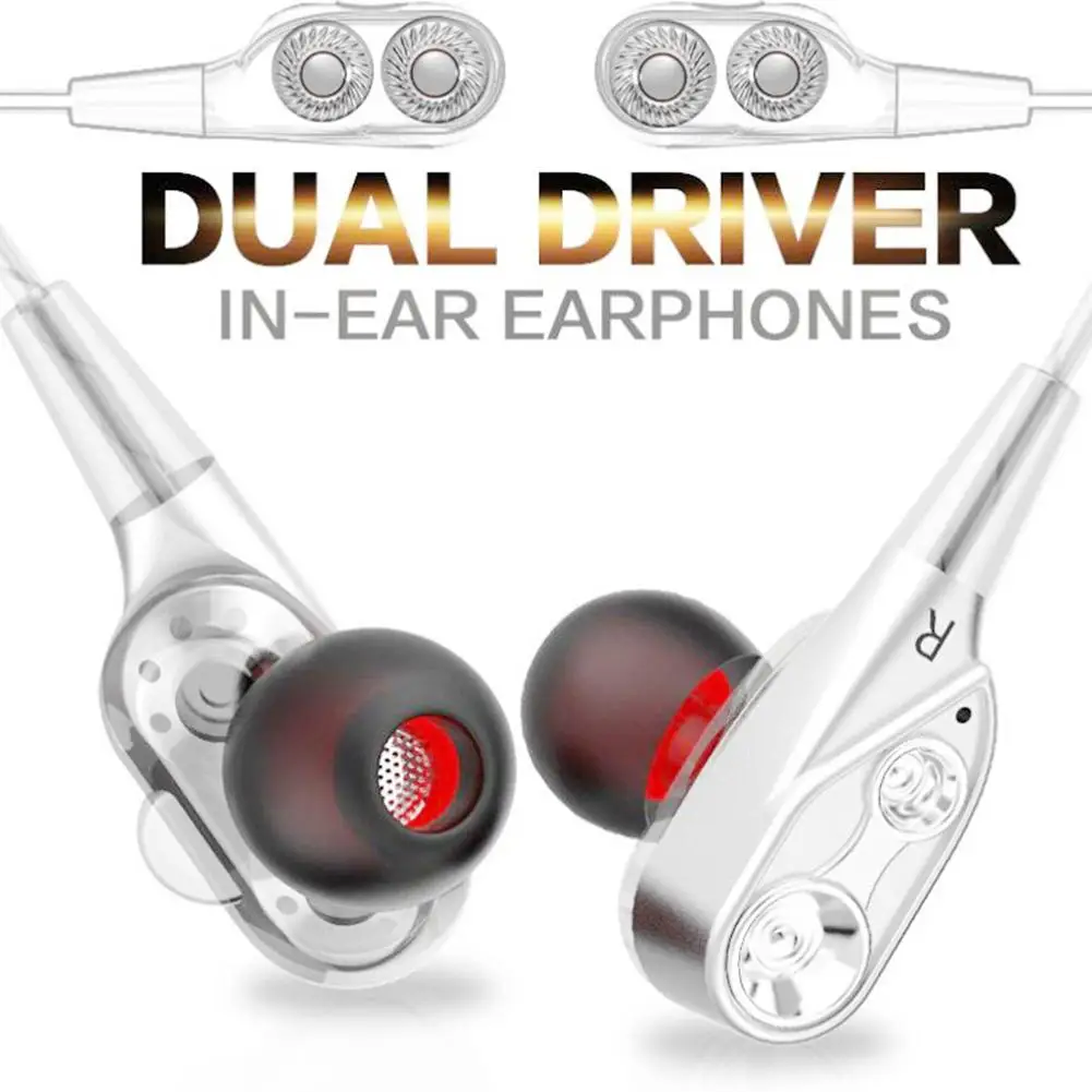 XT-21 Portable Wireless Bluetooth Bass Stereo In-Ear Sports Earphone Headset Transparent Shell High fidelity Dual Drivers Sound