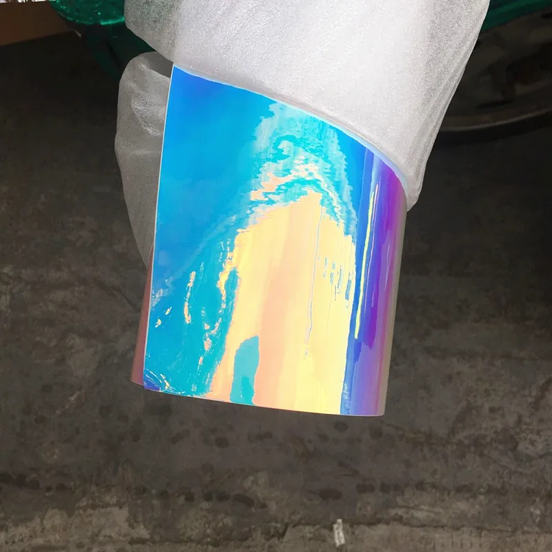 Rainbow Mirror Film Holographic Film Rainbow Chrome Vinyl Car Wrap for Automotive Exterior 1.37*20M/Roll