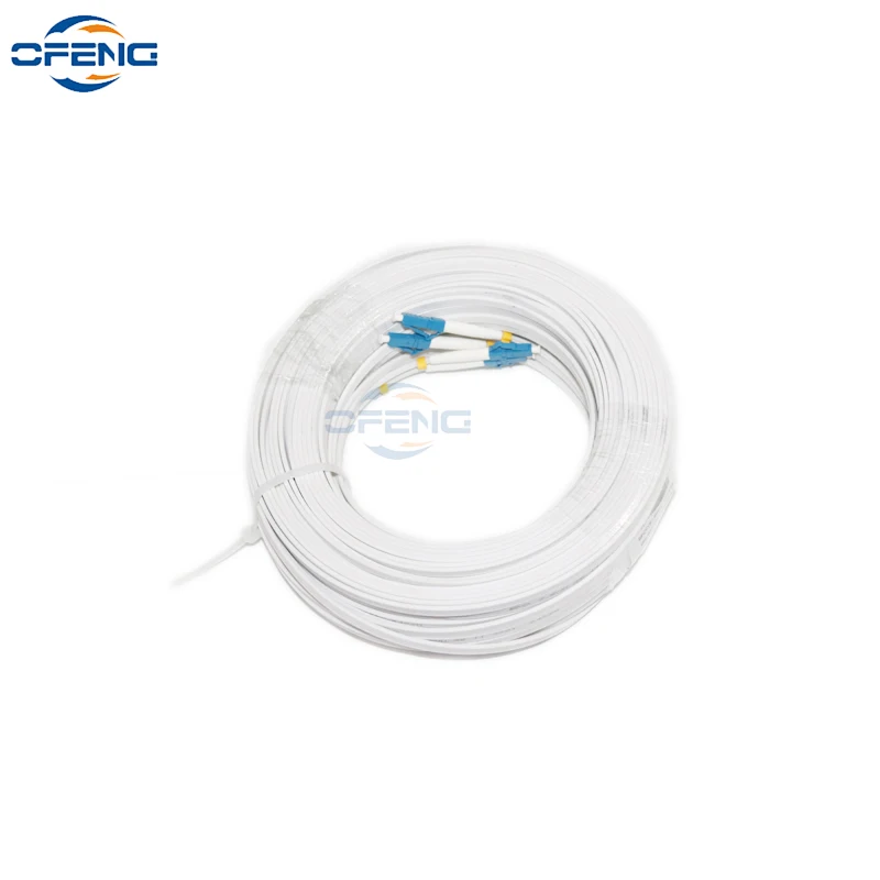 Indoor and Outdoor Fiber Optic Drop Cable, Optical Patch Cord, SM, SC G675A1 SC LC FC ST Connector, 4 Steel, 2 Core, DIY