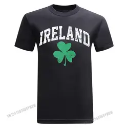 アイルランドアイルランドシャムロッククローバーメンズtシャツ人気若手tシャツコットントップス家族