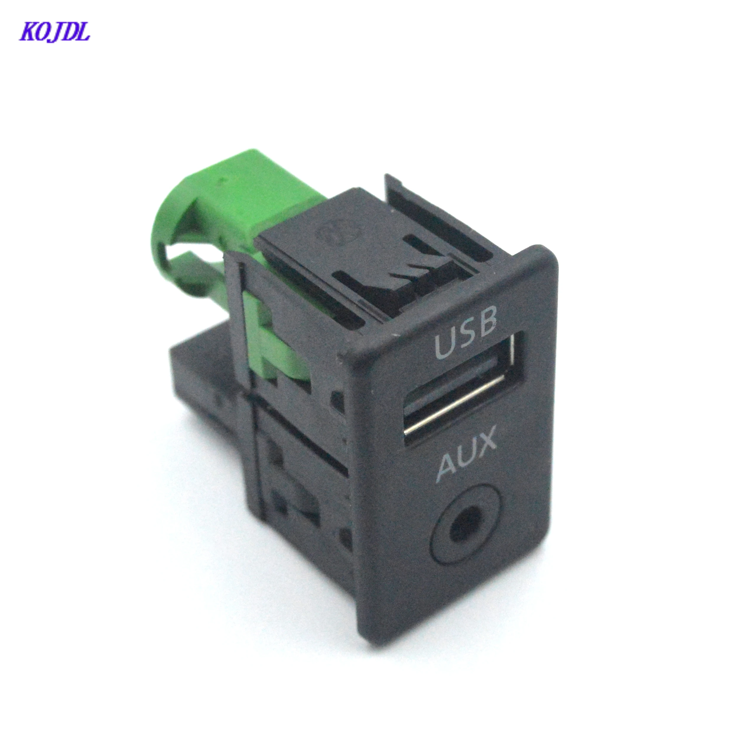 Car AUX USB 2in1 Socket Interface Switch Button Audio USB/AUX  Connector Adapter For Volkswagen PassatB6 B7 CC outlet  KOJDL