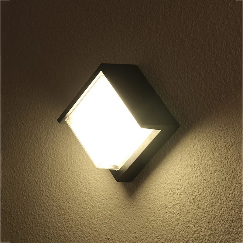 12W LED Wall Light Porch Lights Modern Waterproof Ip55 For Bathroom Garden Outdoor Lighting Decoration Aluminum Wall Lamp