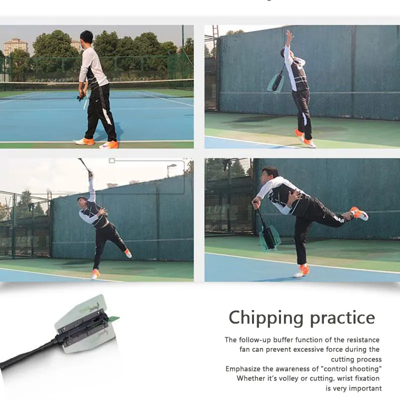 Professional Tennis Trainer, Resistance Paddle Racket Fan Trainer To Increase Swing Speed, Explosive Power Accessories