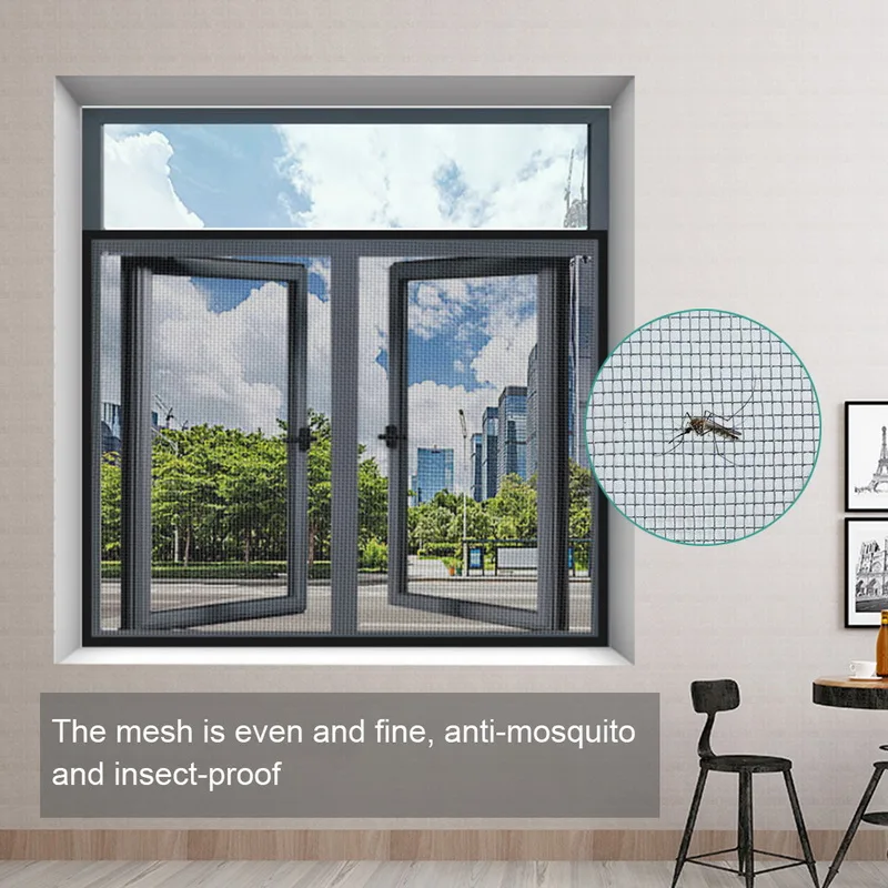 Insect Window Screen Mesh Anti Fly Curtain Tulle Summer Invisible  Mosquito Removable Washable Environmental Protection