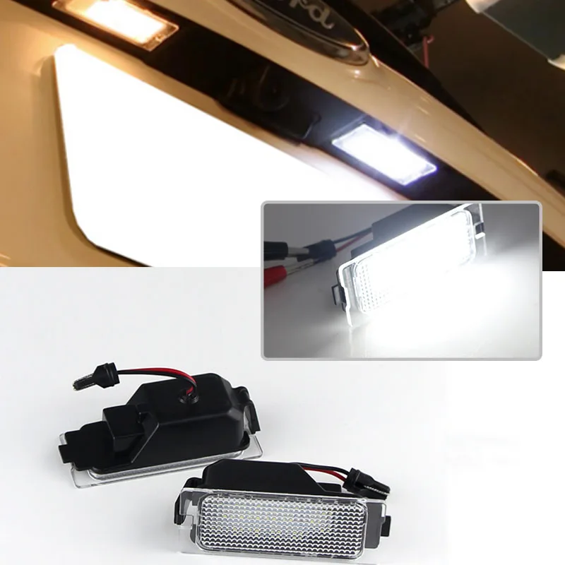 1pair Car white led rear number plate lights for Ford Edge Escape Mercury Mariner auto accessories no error