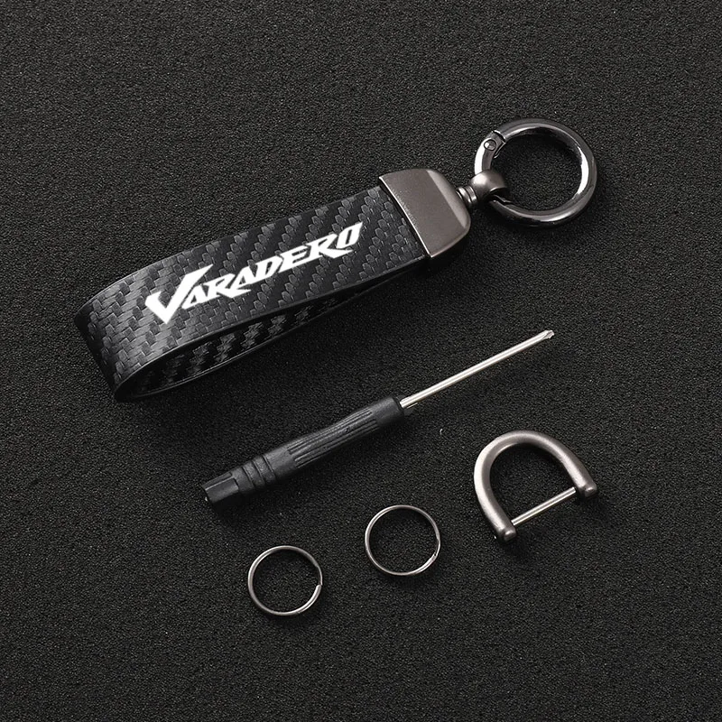 For Honda XL125V XL125 XL1000 XL1000V Varadero motorcycle key carbon fiber key ring