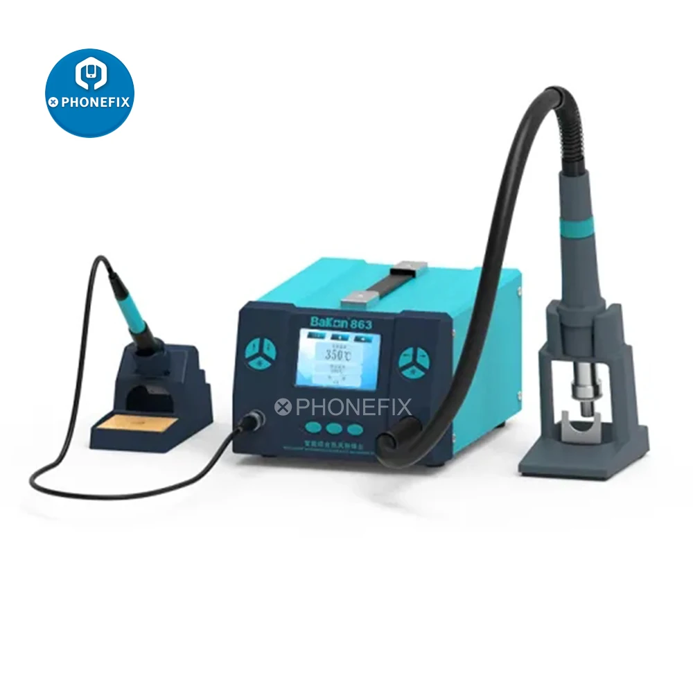1000W Bakon BK863 Súng Bắn Nhiệt Thông Minh Tích Hợp Không Khí Nóng Làm Lại Ga HD Hàn BGA Làm Lại Hàn Ga
