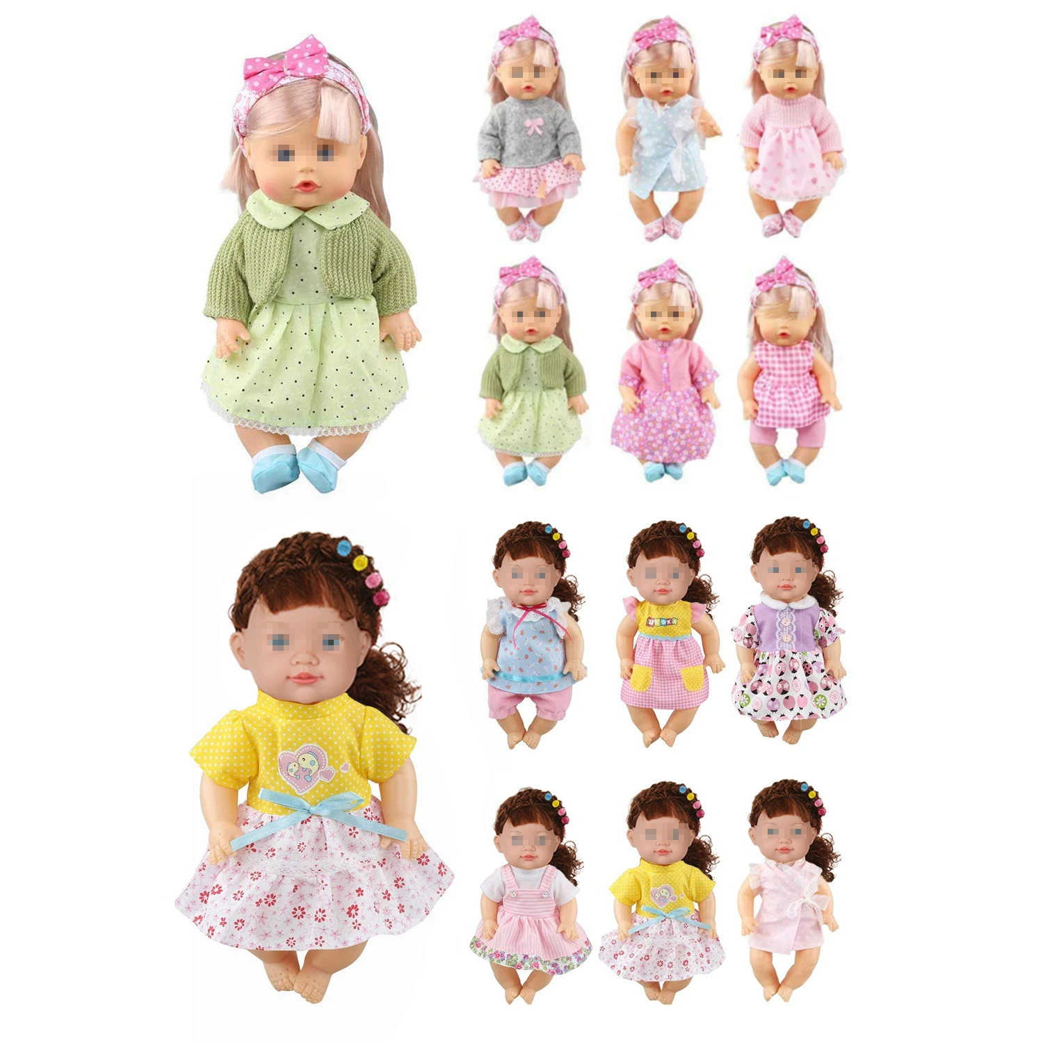 2021 New Doll Clothes For 11-12 Inch Girl Doll 28 Cm Born Baby Items Dolls Dress Toys Accesories Kids Gift Our Generation