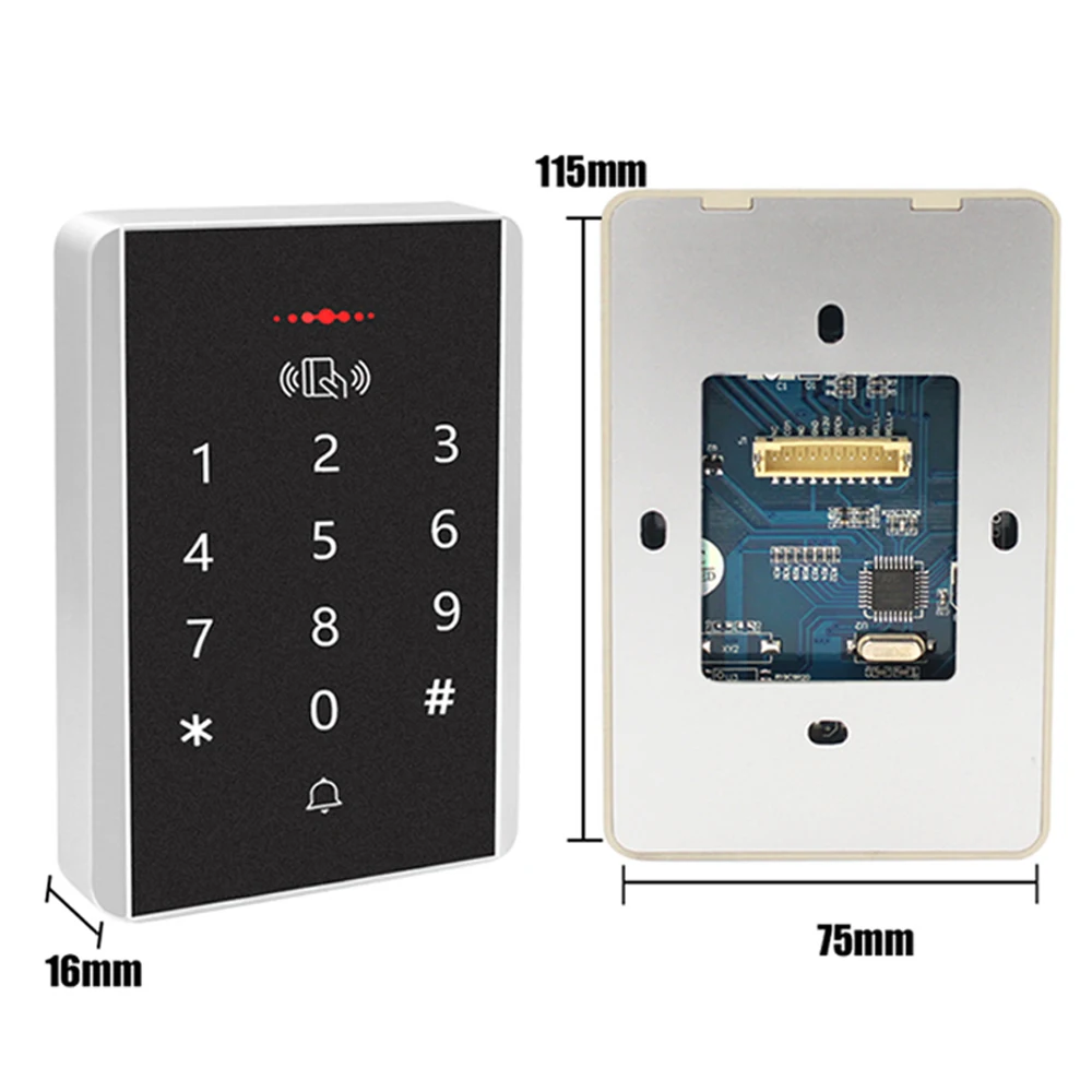 Standalone RFID Access Control Keypad Digital Panel Card Reader 125Khz Door Lock System 2000 Users for Security