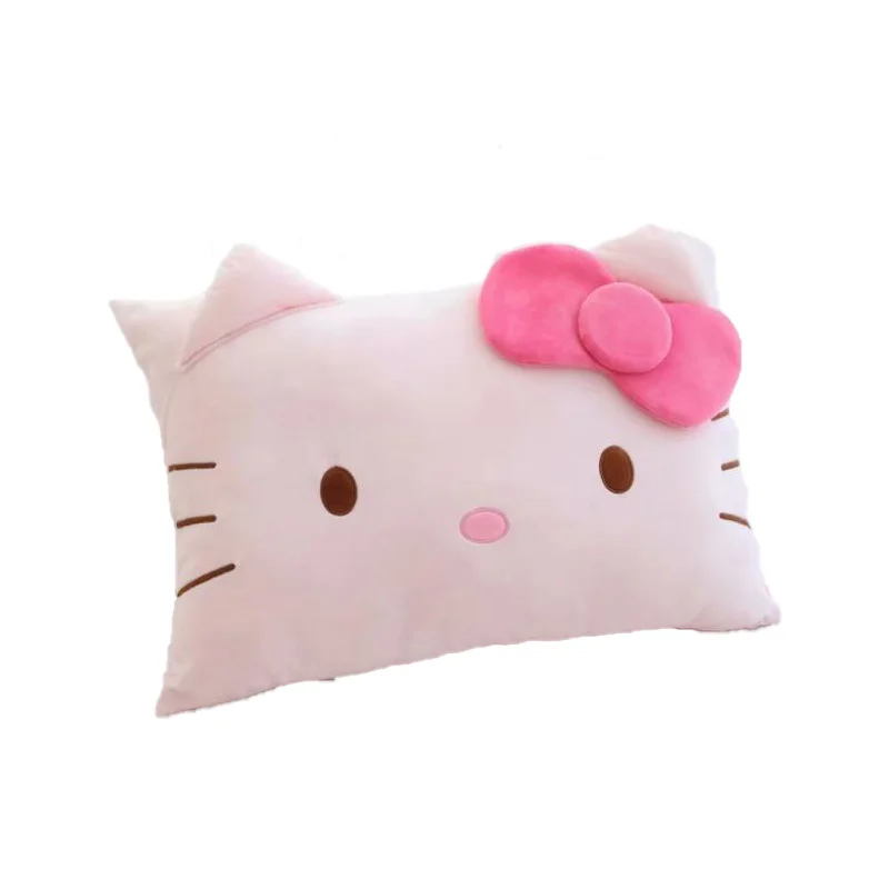 Cartoon Anime Hello Kittys Melody Kuromi Gemini Cute Plush Bilateral Thickening Pillow Case Kids Bedroom Decoration Holiday Gift