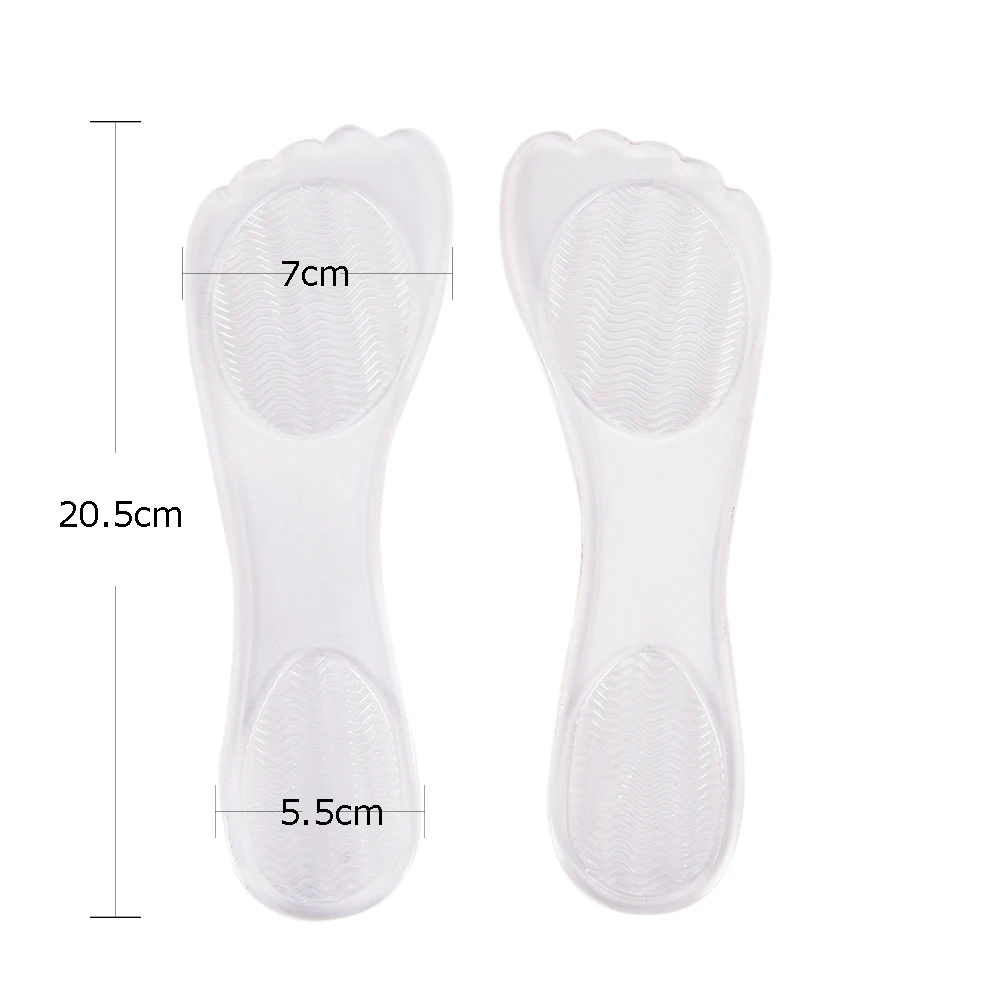 1pair Shoes Accessories Silicone Gel Arch Support Insoles Inserts Pads Cushion For Women Female High Heels Sandals Shock Pad