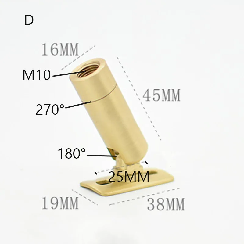 10pcs  Brass Material Universal Joint Lamp Light Mechanical Steering Plated Steering Head Headband Fixed Connection Piece DIY