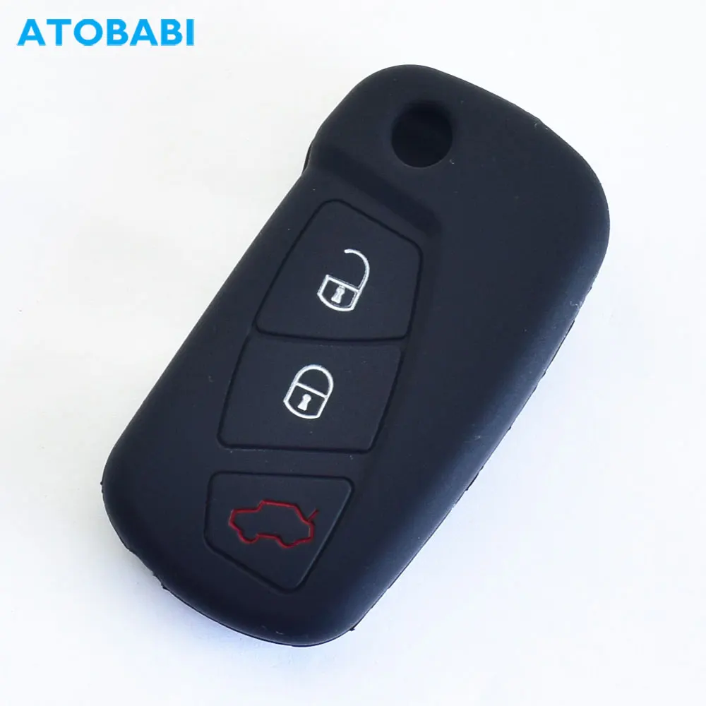 Silicone Car Key Case Skin For Ford KA MK2 2008-2016 3 Buttons Aftermarket Folding Remote Control Fobs Shell Protector Cover