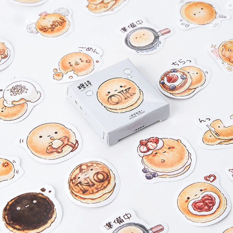 45 Pcs/lot Bread Sticker Decoration DIY Scrapbooking Sticker Stationery Kawaii Handbook Notes Decorative Stickers