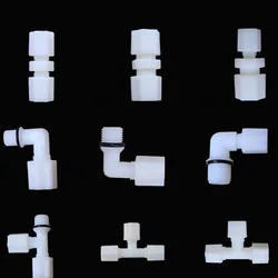 Water Purifier Accessories 1/8 1/4 3/8 1/2 3/4 OD Hose To 1/8 1/4 Aquarium Quick Fitting RO Water Nylon Joint Straight Elbow Tee