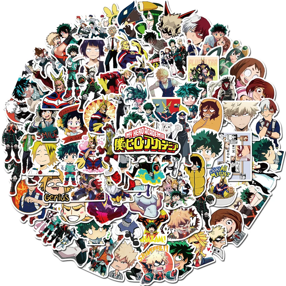 Anime japonês Kawaii Adesivos, My Hero Academia, Midoriya, Tudo Pode Bakugo, Todoroki, Mirio, Shigaraki, Papelaria de Scrapbooking