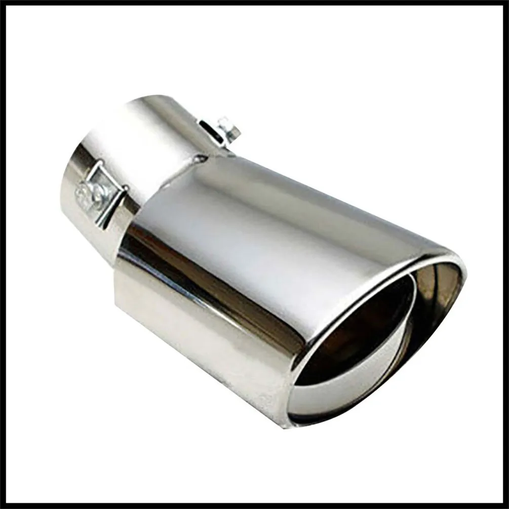 Universal Car Exhaust Muffler Tip Round Stainless Steel for Volvo V40 V60 Any Cars S40 S60 S80 XC60 XC90