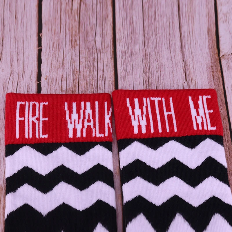 Twin Peaks socks Fire walk with me David Lynch unisex socks funny fan art gift