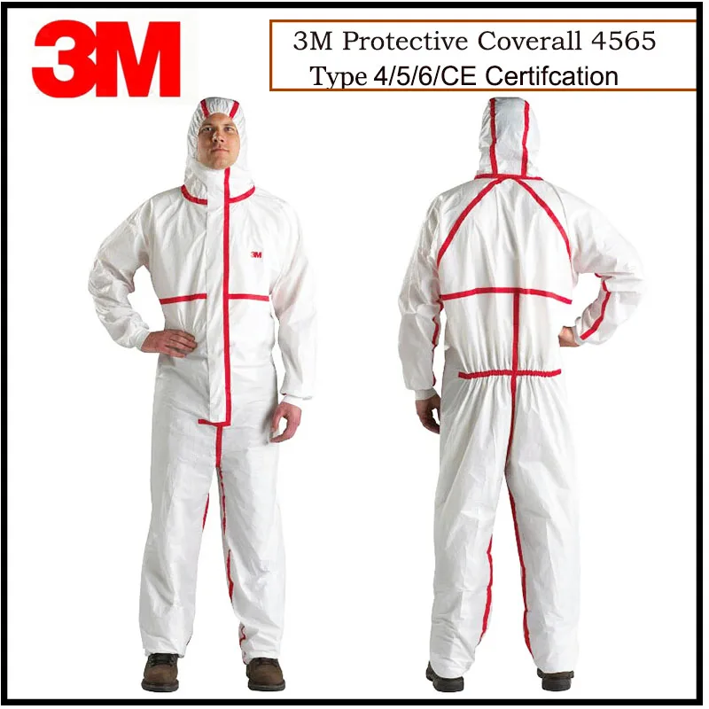 

3M 4565 Chemical Disposable Protective Coverall Anti Virus Suit Against Chemical Splashes LT104