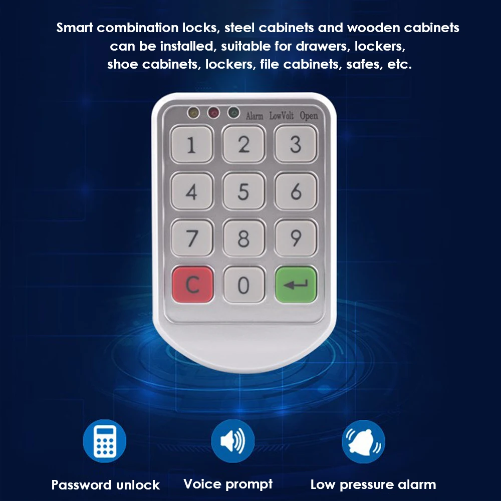 Intelligent Password Locks Electronic Password Keypad Lock Electromagnetic Lock For Cabinet/Office Storage Lock File