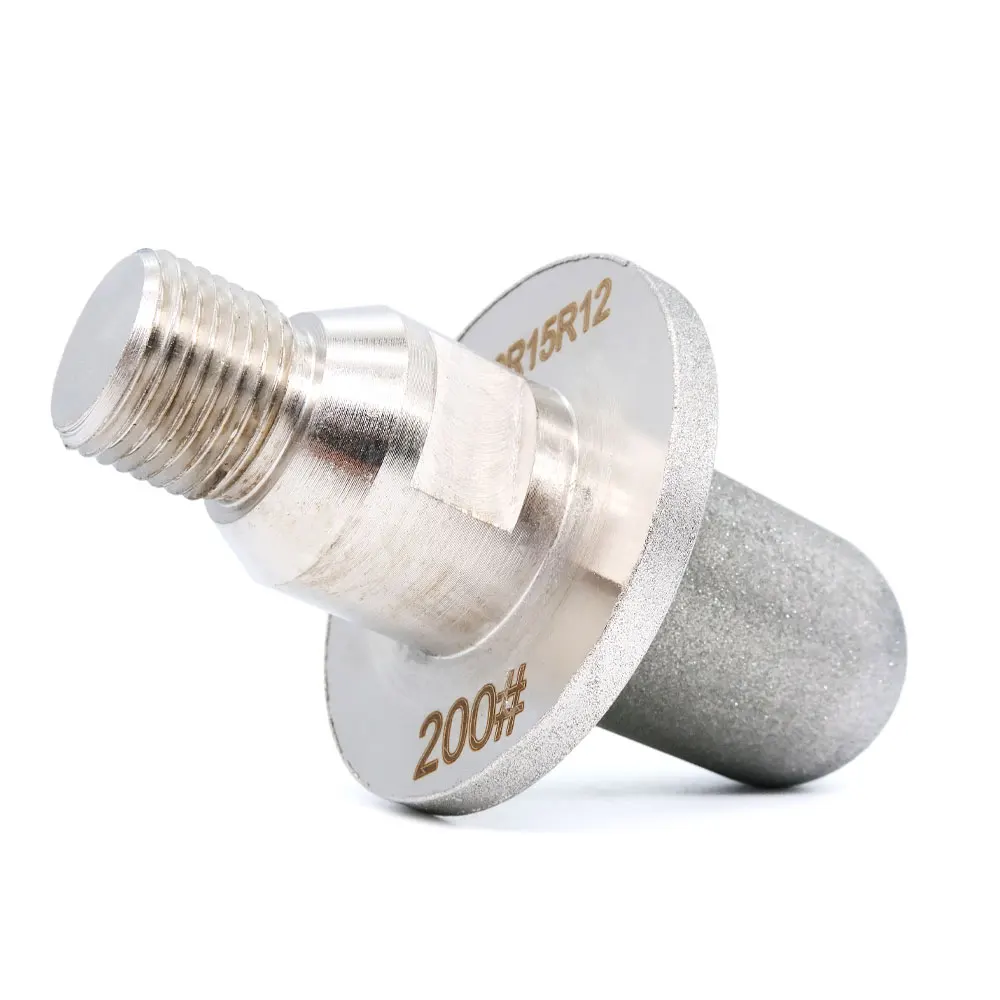 Diamond Router Bit Electroplated Stone Profile Wheel With 1/2Gas CNC Cutter Bit For Granite Marble 50#-400#