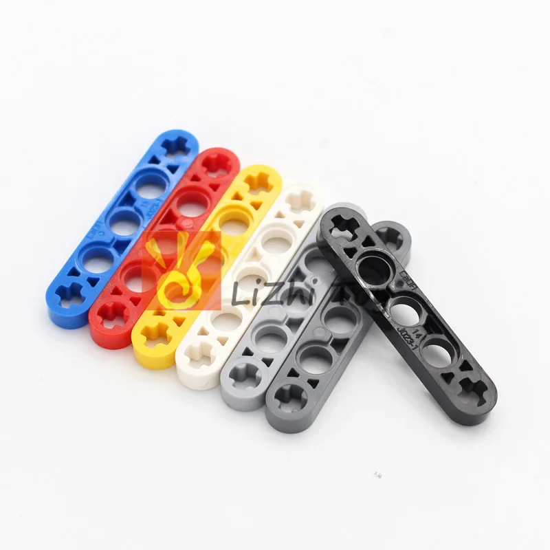 Technology Parts 11478 Liftarm 1x5 Thin with Axle Holes on Ends Bricks Building Blocks Accessories Machine Compatible Toys