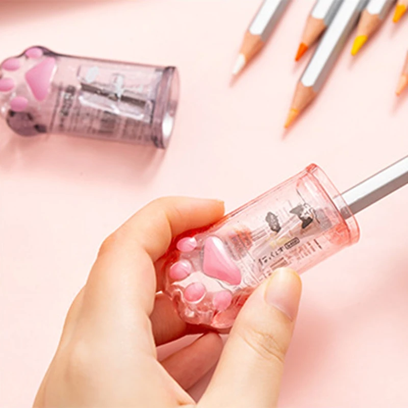 

Случайный цвет, милая кошачья лапа, точилка для карандашей, кавайные школьные принадлежности, студенческий приз, детский подарок, точилка для ручек, кавайная точилка