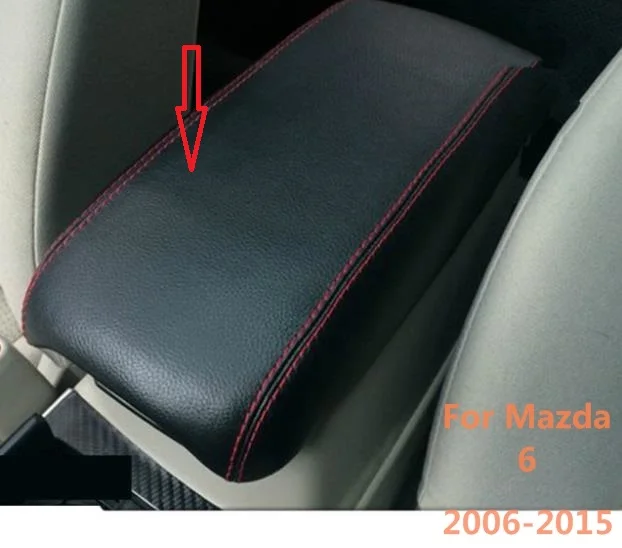 Microfibre Leather Center Armrest box protection Cover For Mazda 6 2004 2005 2006 2007 2008 2009 2010 2011-2015 car interior