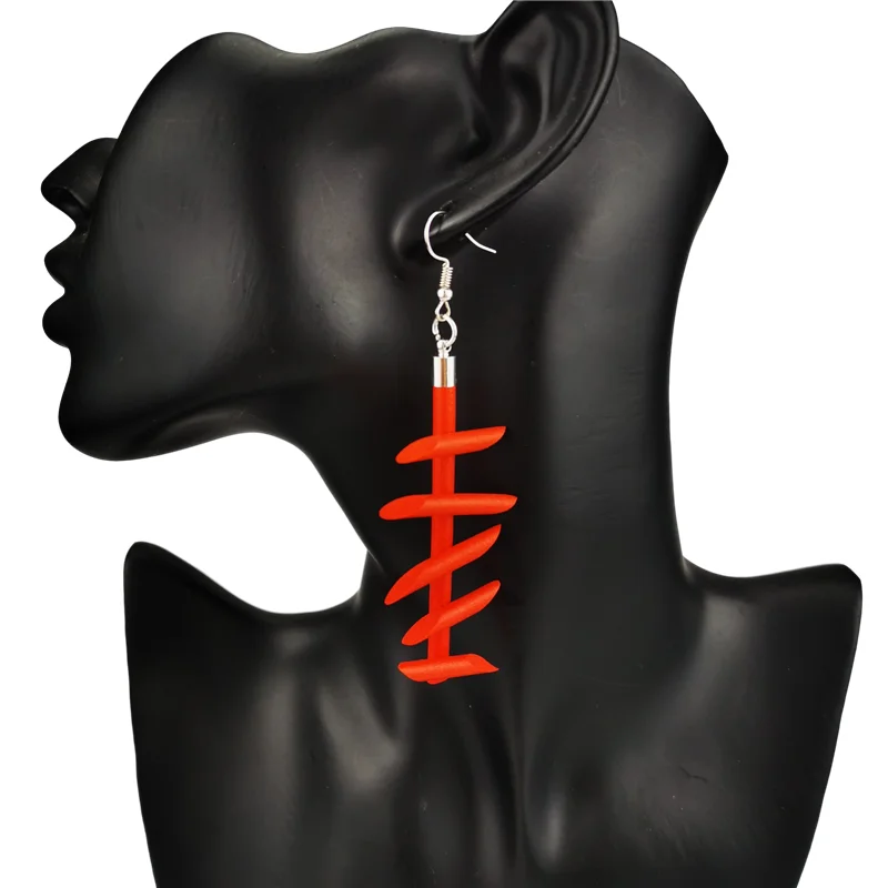 UKEBAY New Handmade Rubber Earrings Women Harajuku Gothic Drop Earrings Multicolor Long Earring Strange Silicone Jewelry Gifts