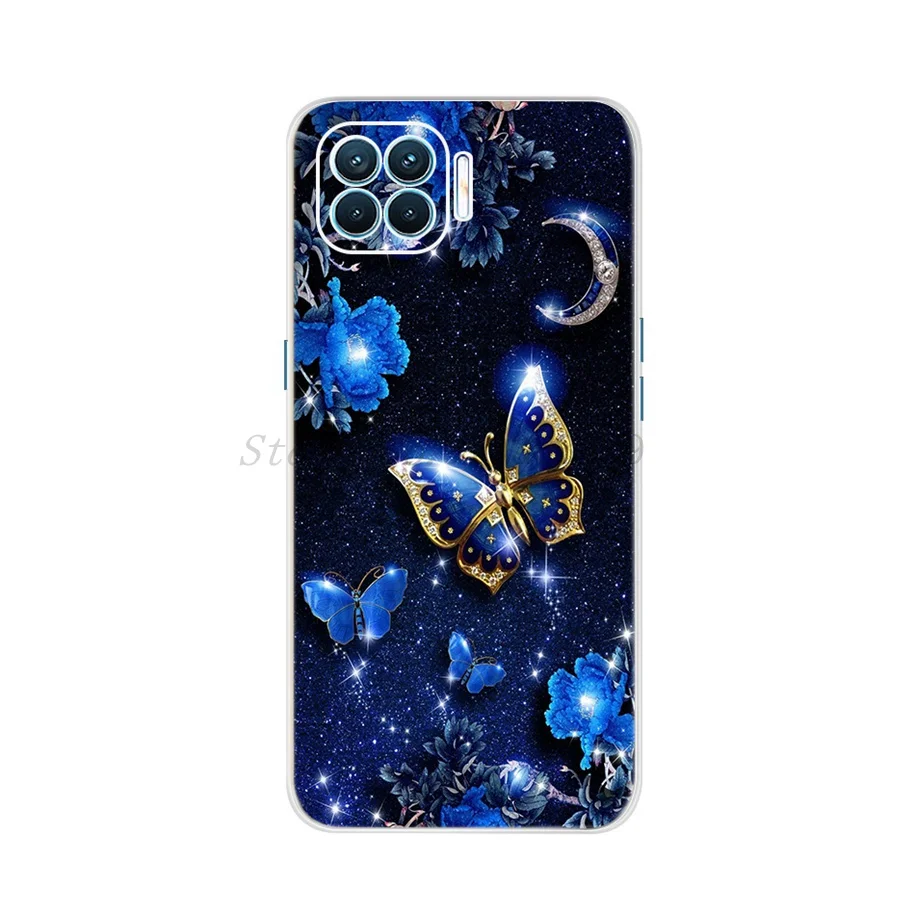 غلاف سيليكون ناعم لهاتف OPPO Reno 4 lite ، غطاء هاتف منقوش ، 6.43 بوصة ، Capa Reno 4 Lite ، CPH2125