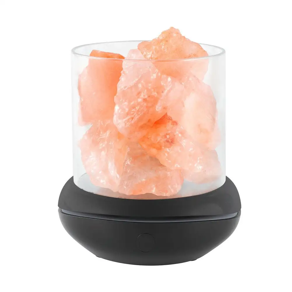 

Salt Rock Lamp Adjustable LED Modes Salt Rock Lamp USB Aromatherapy Night Lamp With Visual Impact Of Ice And Fire