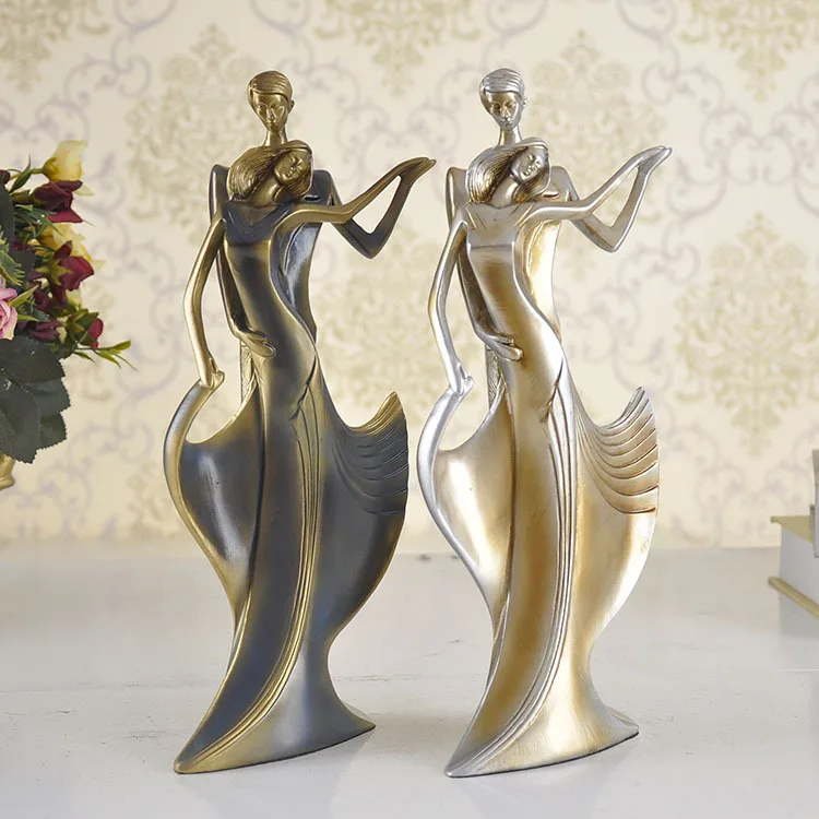 

modern simple style Abstract couples dancers artwork craft desktop sculpture living room home decoration Ornament a0159