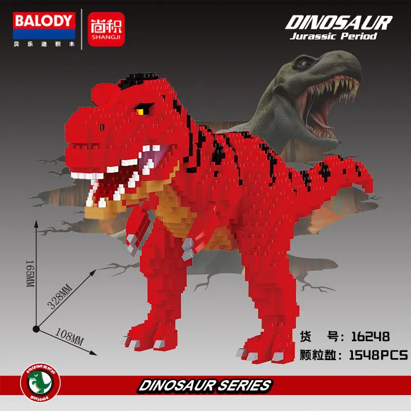 

Balody Mini Blocks Dinosaur Building Toy Tyrannosaurus Jurassic Park Triceratops Kids Toys for Children Gifts Boy Present 16251