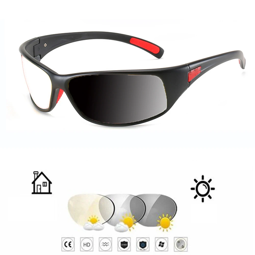 Shield Stick Face Sports Comfortable Photochromic Grey Reading Glasses +0.75 +1 +1.25 +1.5 +1.75 +2 +2.25 +2.5 +2.75 To +4