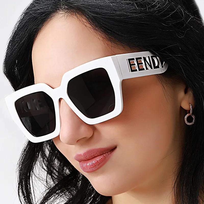 Oversized Square Sunglasses Women 2021 Luxury Brand Fashion Sun Glasses With Letters Vintage Big Frame Retro Eyewear UV400