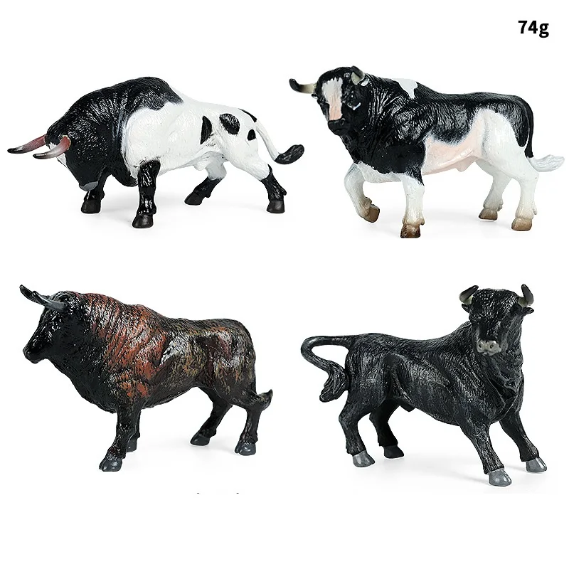 De Nieuwe Simulatie Effen Wild Dier Model Bull Bison Ranch Koe Set Pvc Dieren Actiefiguren Speelgoed Kinderen Kerst gift