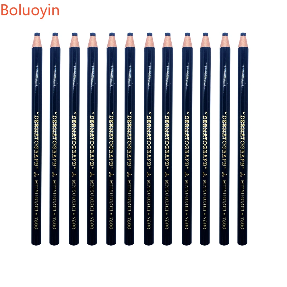 2pcs/12pcs Eyebrow makeup Pen Japan White Black Dermograph 7600 Pencils for Tattoo eyebrow UNI Marker Paint Pencil