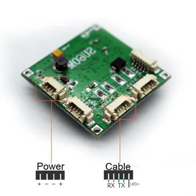 Mini PBCswitch Mô Đun PBC OEM Mô Đun Mini Kích Thước 4 Cổng Mạng Pcb Board Mini Ethernet Mô Đun 10/100Mbps OEM/ODM