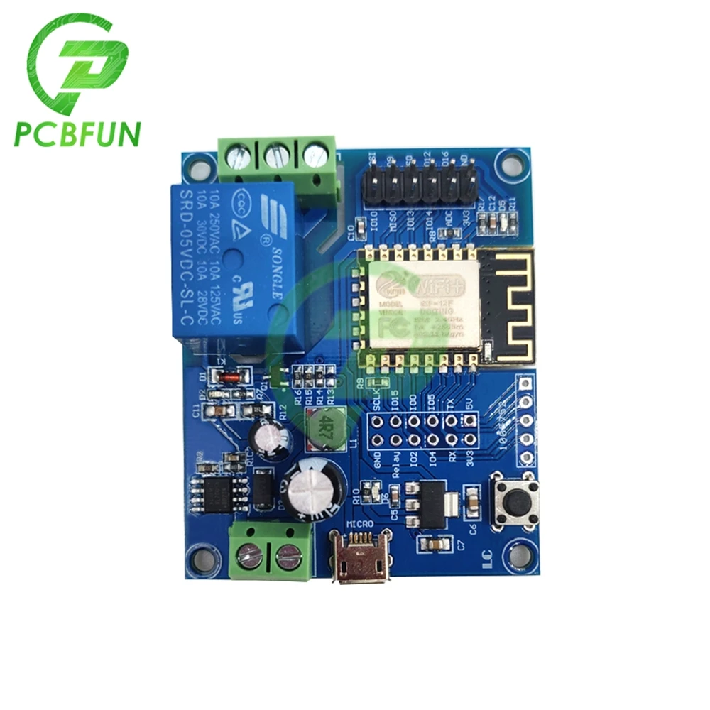 Cc 5V-80V dell\'alimentazione elettrica GND RX TX 5V ESP8266 TTL Respectiv di cc 12V 24V del modulo di relè di ESP8266 WIFI singolo modulo