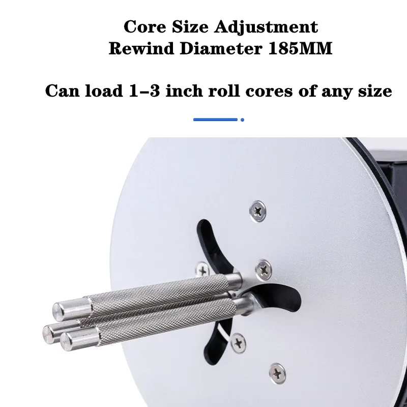 Imagem -02 - Máquina Enroladora de Etiquetas com Velocidade Ajustável Hd-r7 Suporte com Diâmetro de Rolo de 185 mm para Etiqueta de Lavagem de Adesivos