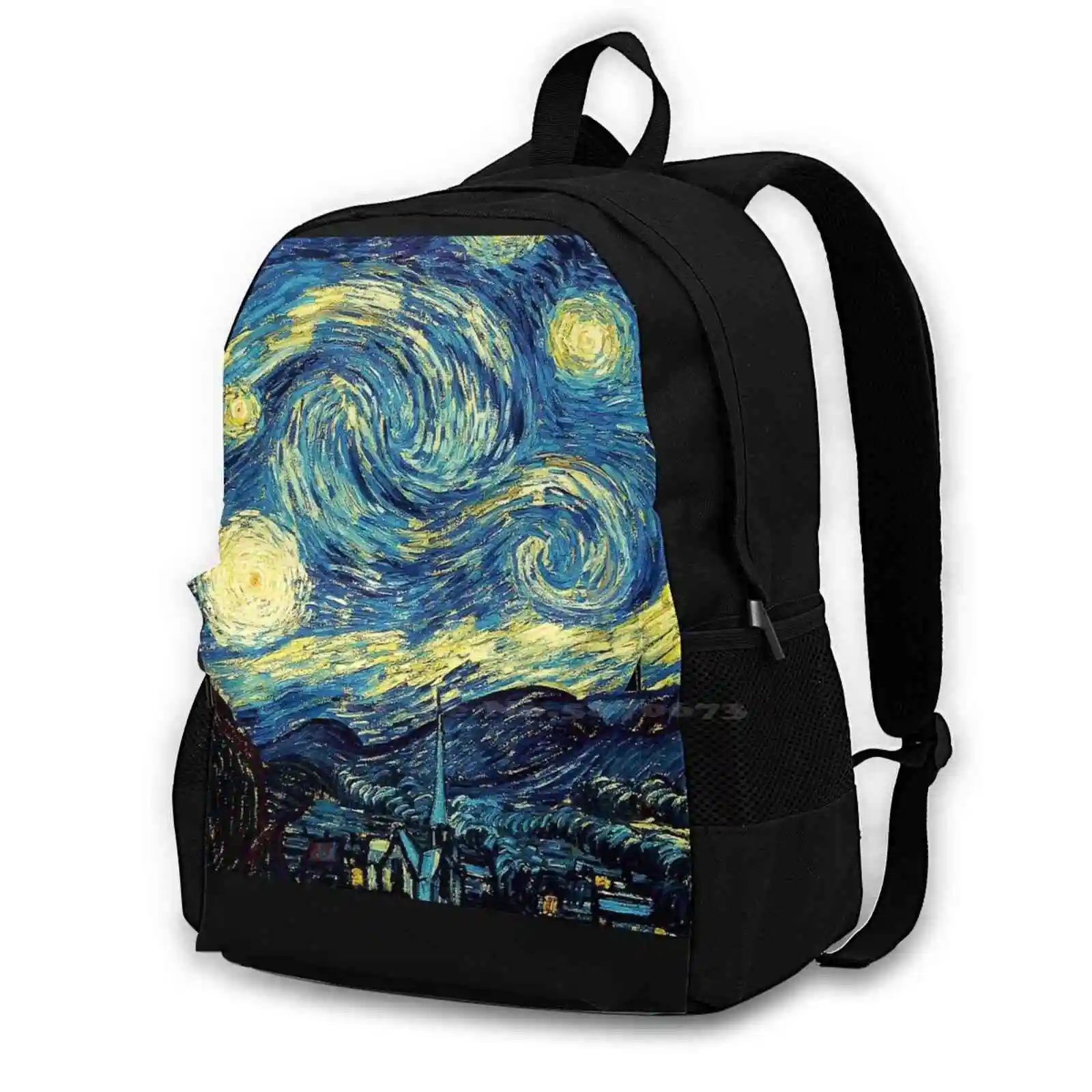 Vincent Van Gogh-Starry Night School Bags For Teenage Girls Laptop Travel Bags Vincent Van Gogh Starry Night Artistic Light