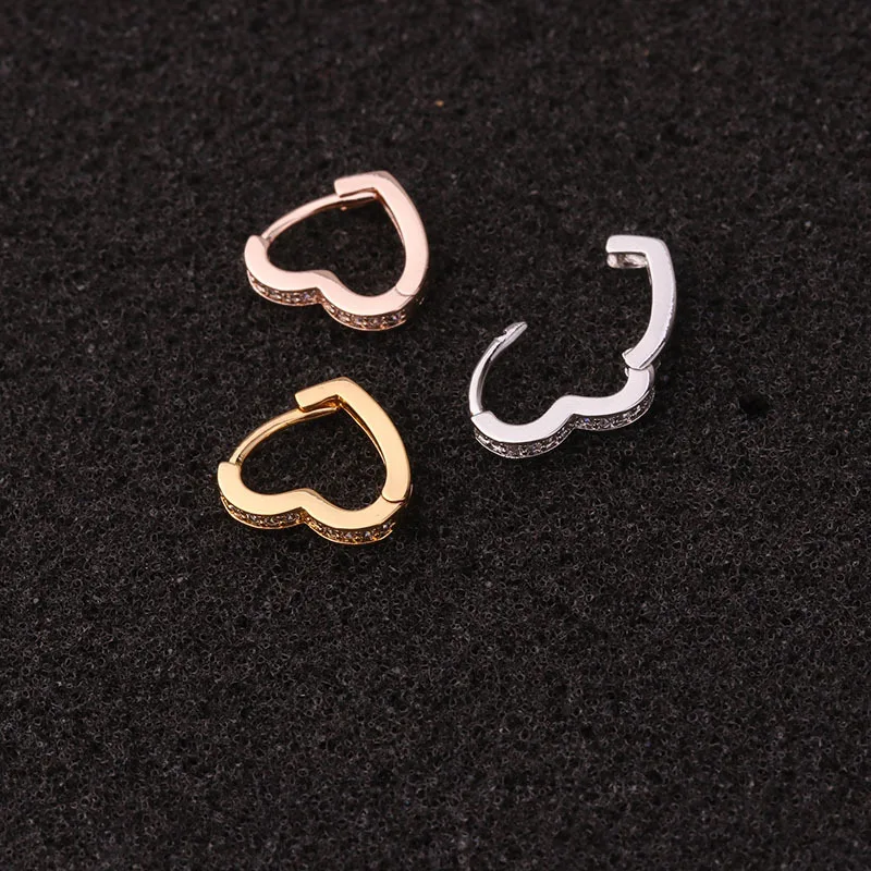 Fashion 1PC Tiny Small Hoop Cartilage Earring For Women Gold Color CZ Helix Piercing Jewelry Tragus Rook Daith Lobe Stud Earring