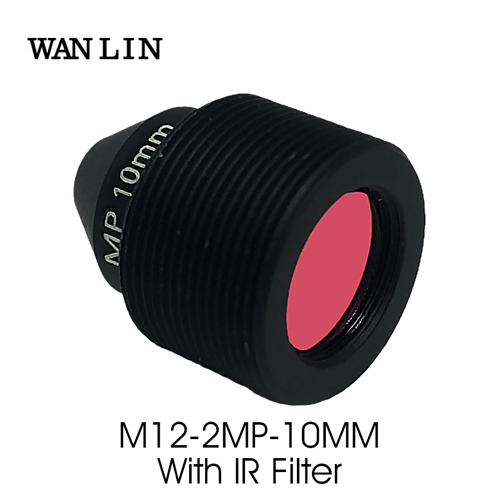 Obiektyw HD 2,0 megapiksela 10 mm Obiektyw otworkowy M12 z filtrem podczerwieni do kamer CCTV, mocowanie M12 * P0.5, F1.6