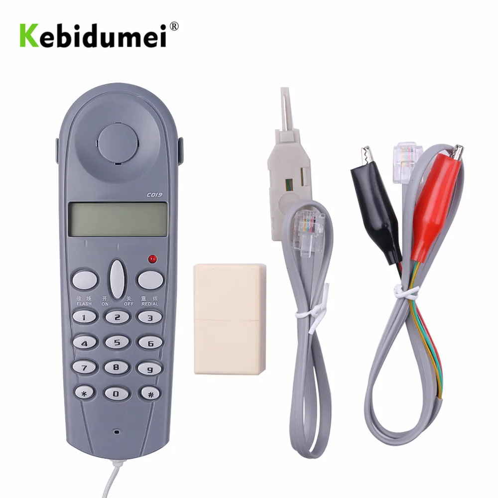 

Kebidumei C019 Telephone Phone Butt Test Tester Lineman Tool Network Tester Cable Device for Telephone Line Fault